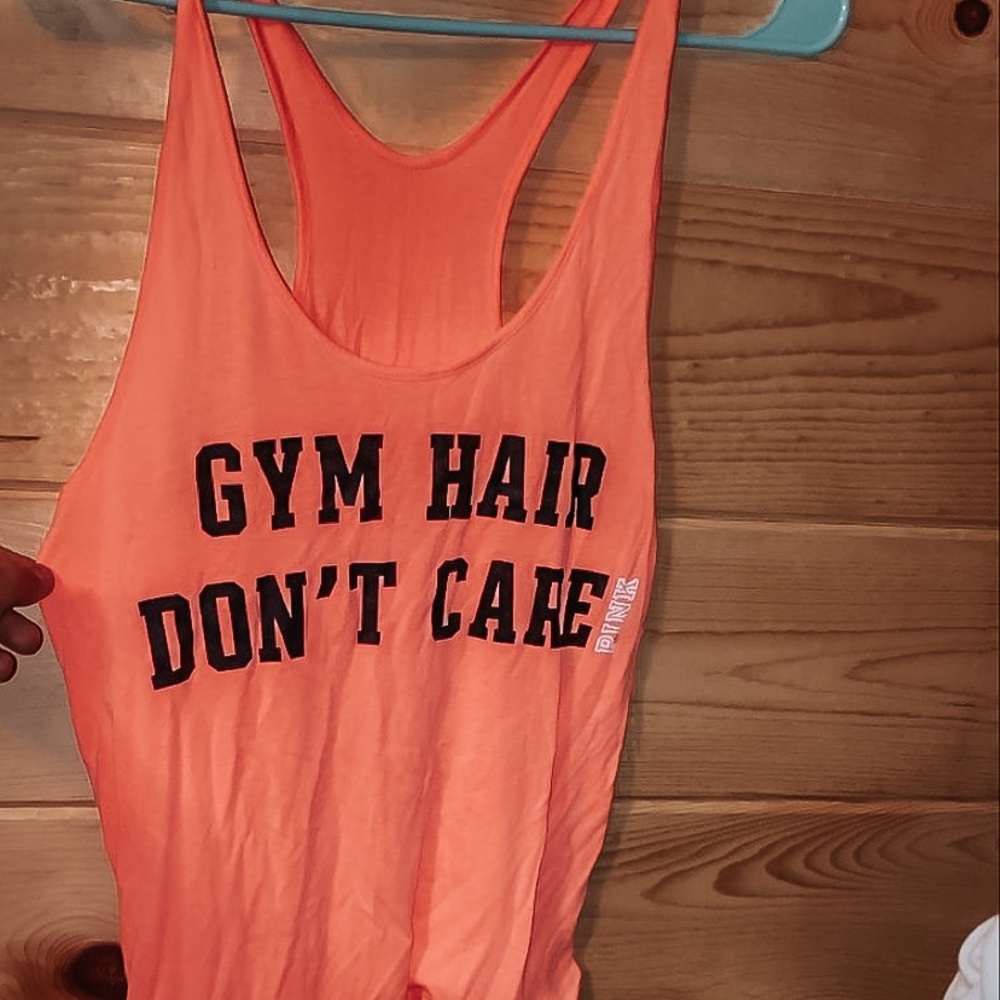 Gym Hair Don’t Care PINK Tank